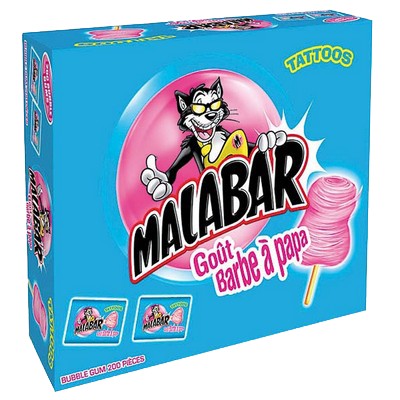 MALABAR Cotton Candy Chewing Gum 200pcs