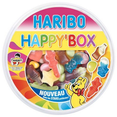 Bonbons assortiments HARIBO Happy box boite 600g