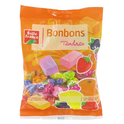 Soft Fruit-Flavored Candies BF 150g Bag