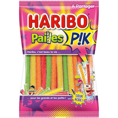 Bonbons acidulés HARIBO Paille PIK 180g