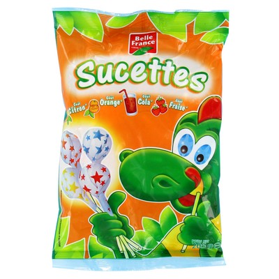 Lollipops Lemon/Orange/Cola/Strawberry Belle France 205g