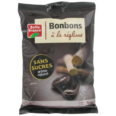 Sugar-Free Liquorice Candy Belle France Bag 150g