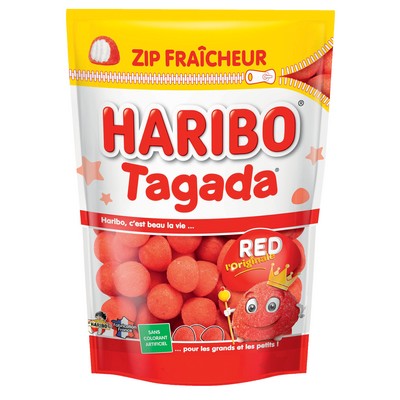 Bonbons HARIBO Tagada zip 220g