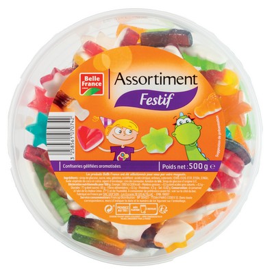 ASSORTIMENT FESTIF SANS REGLISSE BF TUBO 500 G