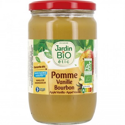 JARDIN BIO / DESSERT BIOFRUIT A LA POMME ET A LA VANILLE BIO* / 680G / BOCAL VERRE