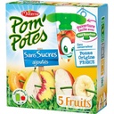 POM'POTES Compotes Gourdes 5 Fruits Jaunes 4x90g