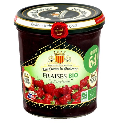 BX 350G Organic Strawberry Jam Comptes de Prov