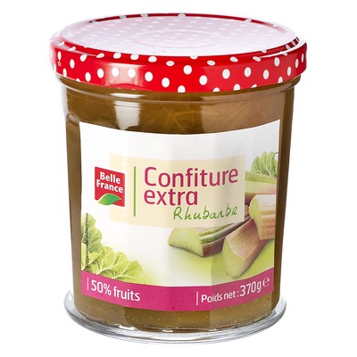 Belle France Extra Rhubarb Jam 370g Jar