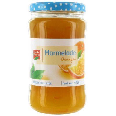 Reduced Sugar Orange Jam Belle France Jar 335g