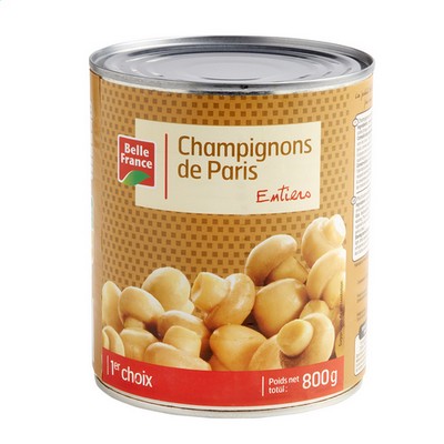 Whole Button Mushrooms Belle France Can 780g