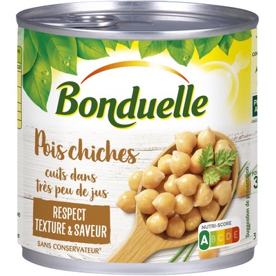 Pois chiches Cuits dans très peu de jus Bonduelle 265g
