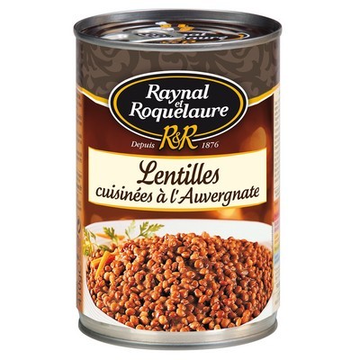 RAYNAL ET ROQUELAURE Auvergne-Style Cooked Lentils 410g