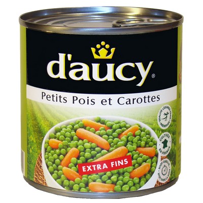 265g POIS EXTRA FINS CAROTTES D'AUCY