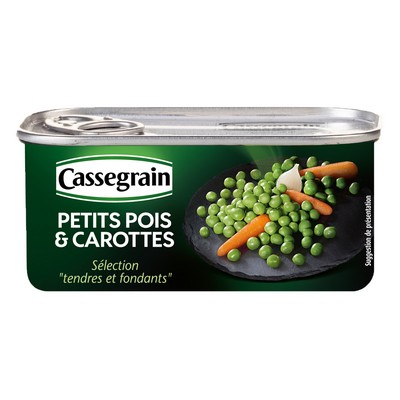 Petits Pois et Carottes Cassegrain 130g