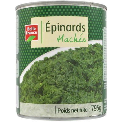 4X4 CANNED MINCED SPINACH BF