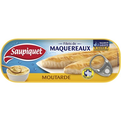 Mackerel Fillets with Mustard 169g – Product of Brittany, Guaranteed Traceability