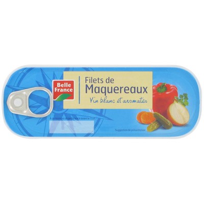 FILET MAQUEREAU VIN BL AROM BF BOITE 1/4 OF 176G