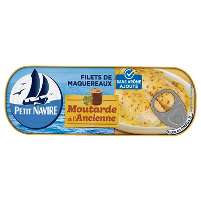 Mackerel Fillets with Old-Fashioned Mustard, No Added Flavouring PETIT NAVIRE 169g