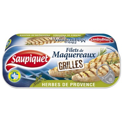 Grilled Mackerel Fillets with Herbes de Provence 120g – Product of Brittany, Guaranteed Traceability