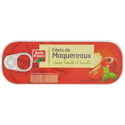 Mackerel Fillets in Tomato Sauce Belle France 169g