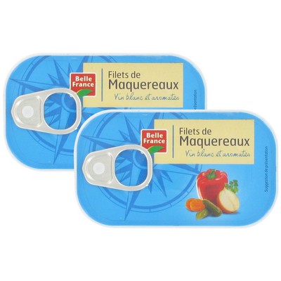 FILET MAQUEREAU VIN BL AROM BF BTE 2 X 1/6 OF 118G