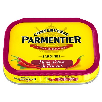 Sardines huile d'olive et Piment PARMENTIER 135g