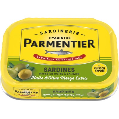 Sardines huile d'olive vierge extra PARMENTIER 135g