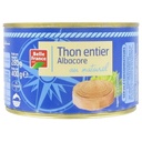 THON ENTIER ALBACORE AU NATUREL BF BOITE 1/2 400 G