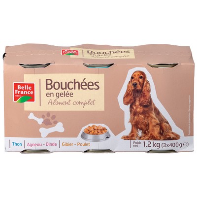 BOUCHEE GELEE CHIEN MULTIV BF BOITE 3 X 1/2 1.2 KG