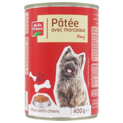 PATEE MORC PETIT CHIEN BOEUF BF BOITE 1/2 400 G