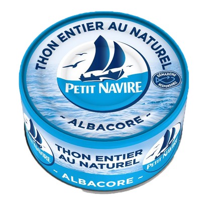 Morceaux de Thon au Naturel Démarche Responsable PETIT NAVIRE 112g