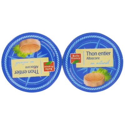 THON ENTIER ALBACORE AU NATUREL BF BTE 2X1/10 160G