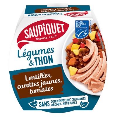 SALADE LENTILLES et THON MSC 160G SAUPIQUET