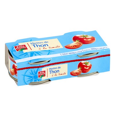 MIETTE DE THON TOMATE BF BOITE 2 X 1/10 160 G