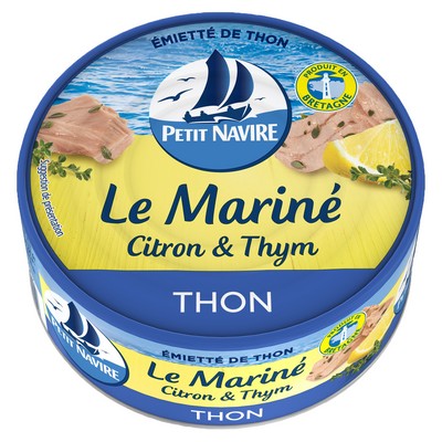 Émietté de Thon Mariné Citron & Thym PETIT NAVIRE 110g