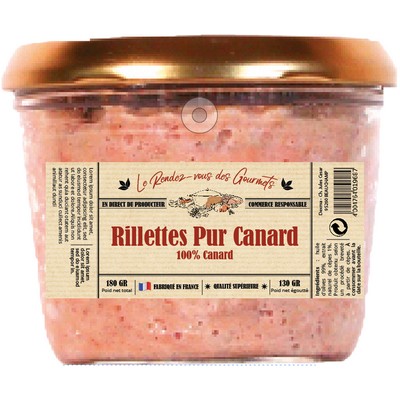 180G RILLETTE CANARD 100%CANARD