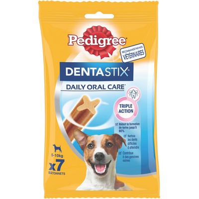 PEDIGREE Dentastix Bâtonnets hygiène bucco-dentaire pour Petit Chien 7pcs110g