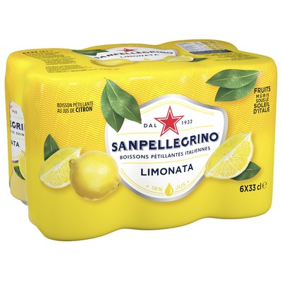 SANPELLEGRINO Flavored Sparkling Drink Limonata 6x33cl