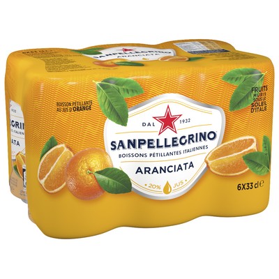 SANPELLEGRINO sparkling Aranciata drink 6x33cl
