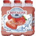 CRISTALINE Eau de source au Jus de Fruits FRAISE 6x50cl