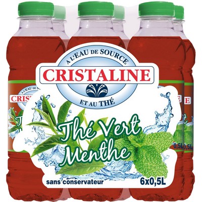 CRISTALINE Green Tea Mint Spring Water 6x0.5L