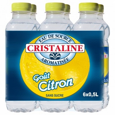 Cristaline Lemon Flavoured Spring Water 6x0.5L