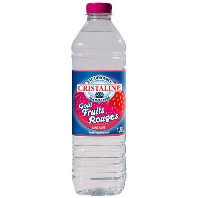 Cristaline Eau de source aromatisée saveur Fruits Rouges 1L5