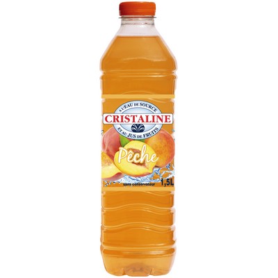 CRISTALINE Spring Water with Peach Fruit Juice 1.5L