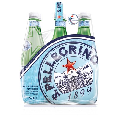 S.PELLEGRINO natural sparkling mineral water 6 x 1L PET