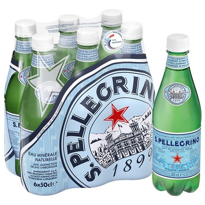 S.PELLEGRINO eau minérale naturelle gazeuse 6x50cl PET