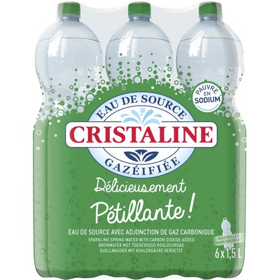 B 1.5L EAU SOURCE GAZEIFIEE CRISTALINE