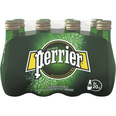 PERRIER eau minérale naturelle gazeuse 8 x 20cl