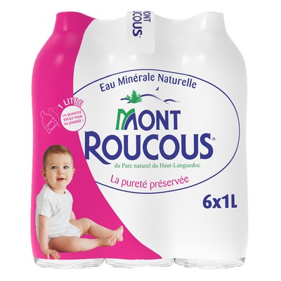 Eau Minérale Naturelle Mont Roucous bouteille 1.0 litre