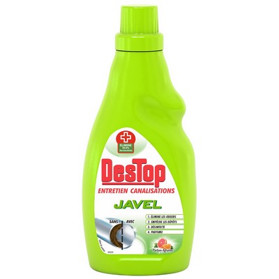Destop Gel Entretien Canalisations javel fraîcheur agrumes